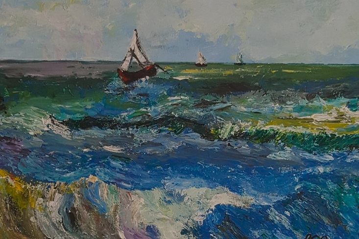 van gogh boat painting