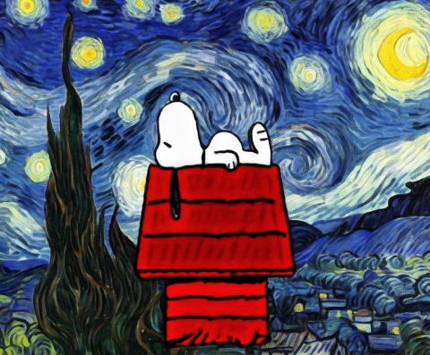 snoopy van gogh