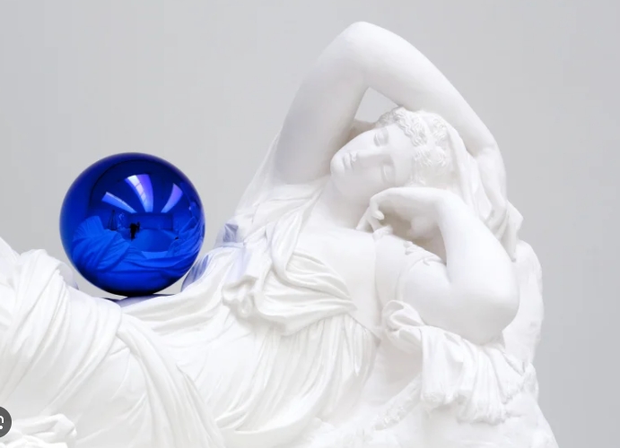 jeff koons gazing ball sculptures