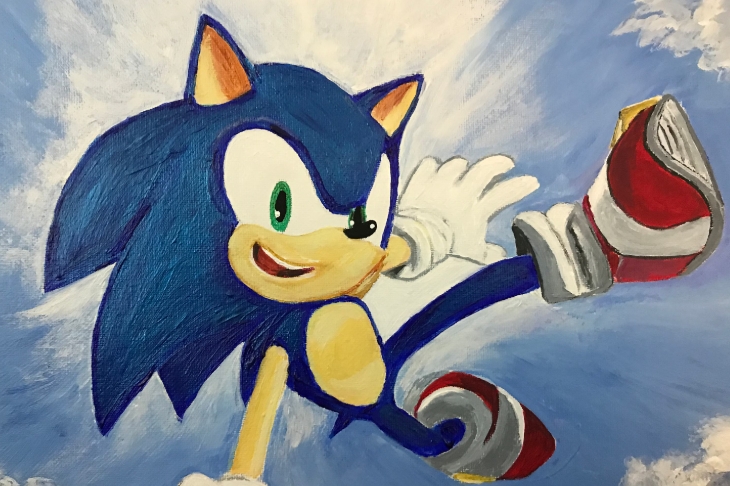 painting of sonic