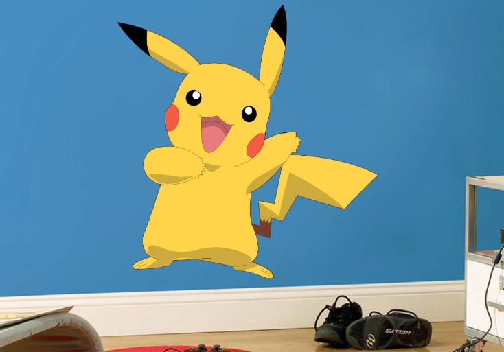 pikachu wall mural