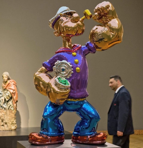 jeff koons popeye sculpture